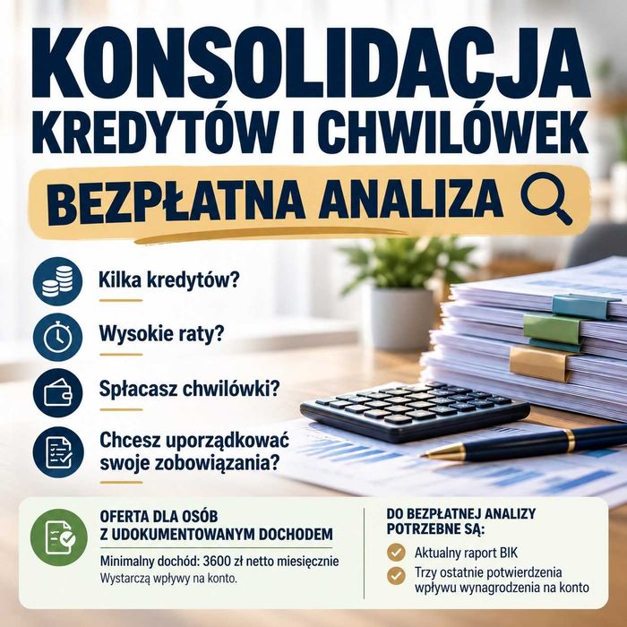 Konsolidacja kredytów i chwilówek. Pożyczka oddłużeniowa