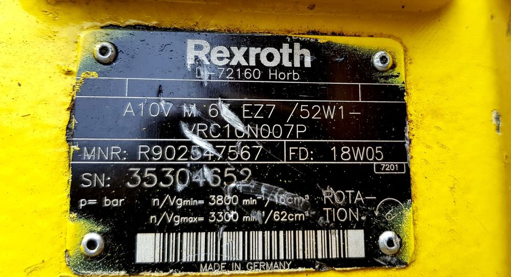 Pompa hydrauliczna Rexroth A10V M6 EZ7 VRC10N007P R9​0​2​5​4​7​5​6​7