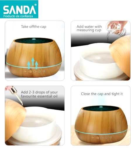 Difusor Humidificador de Aromas - SANDA Branco 1000ml