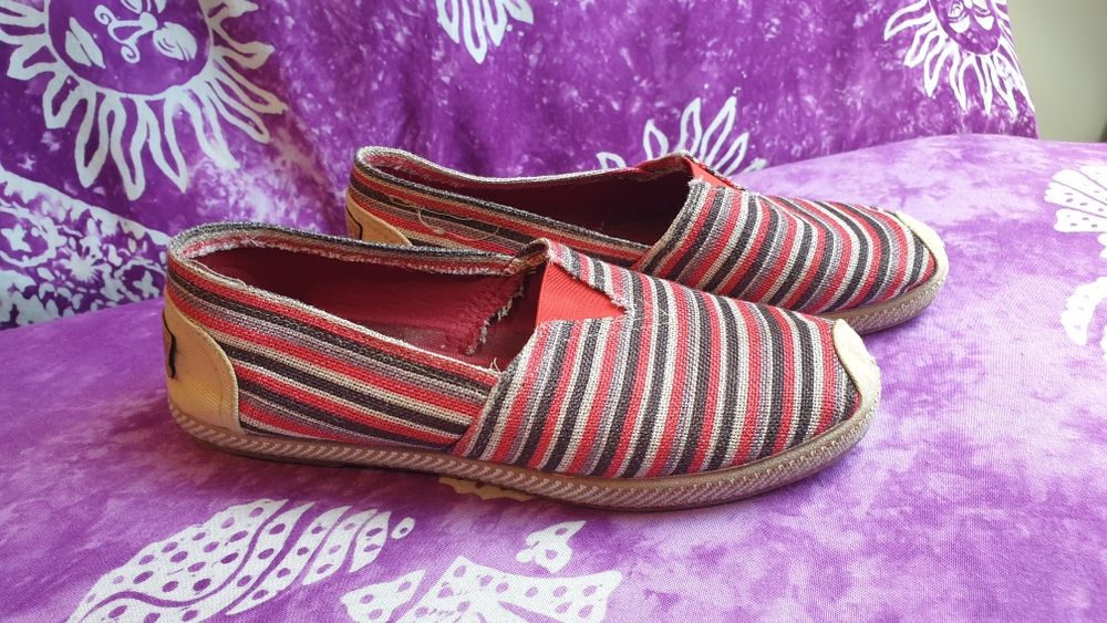 Espadryle damskie w paski 39/24 cm kolorowe