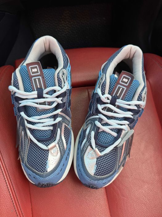 (БЕЗ ПЕРЕДОПЛАТИ) New Balance 1906a Navy Blue Silver нью беленс 1906 сині сріблясті літні кросівки сітка