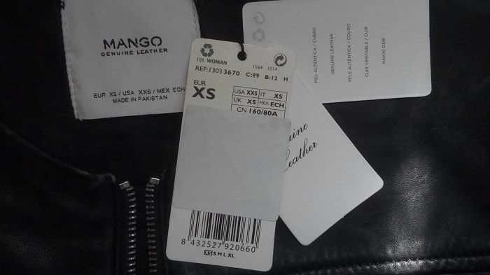 Кожаная натуральная куртка Mango XS-S, новая