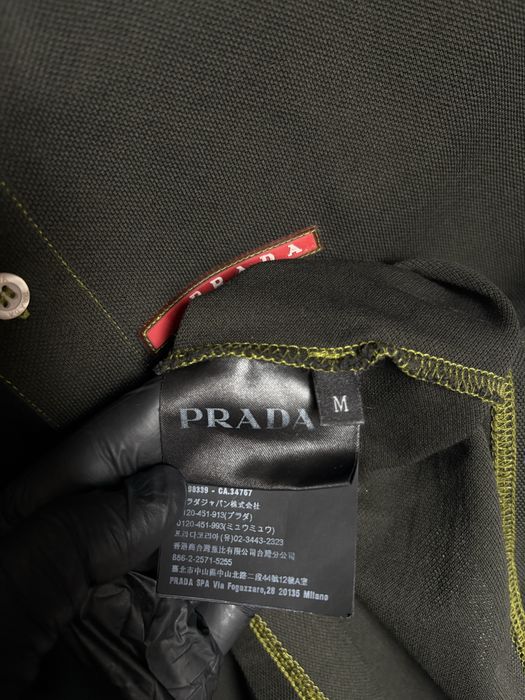 Prada Men's Red Tab Polo Shirt