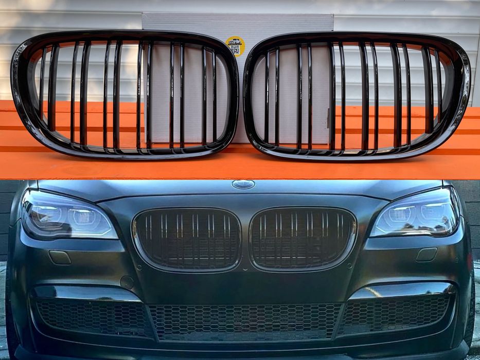 М решетка радиатора БМВ Ф01 Ф01 BMW F01 F02 черные глянцевые ноздри