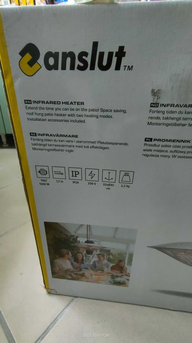 ANSLUT nowy sufitowy promiennik podczerwieni 750/1500 W