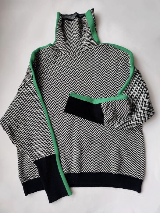 Стильний светр водолазка у смужку Go Green Race