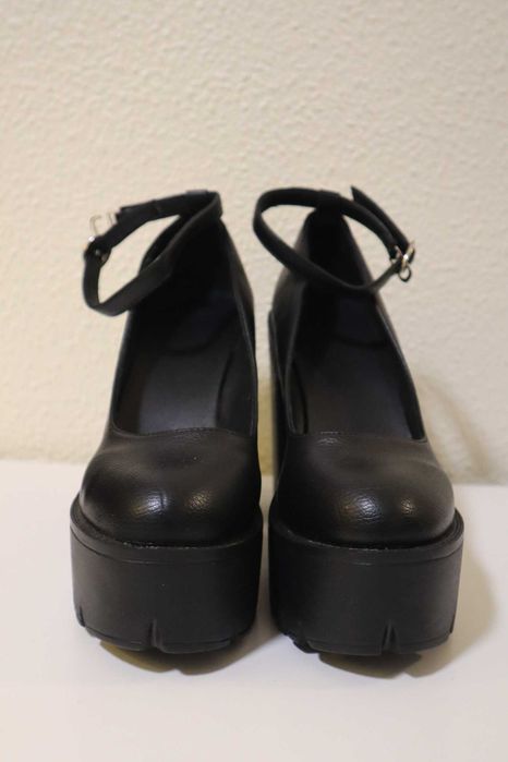 Sapatos Pretos Shein Salto Alto 10cm Closed Toes, 38