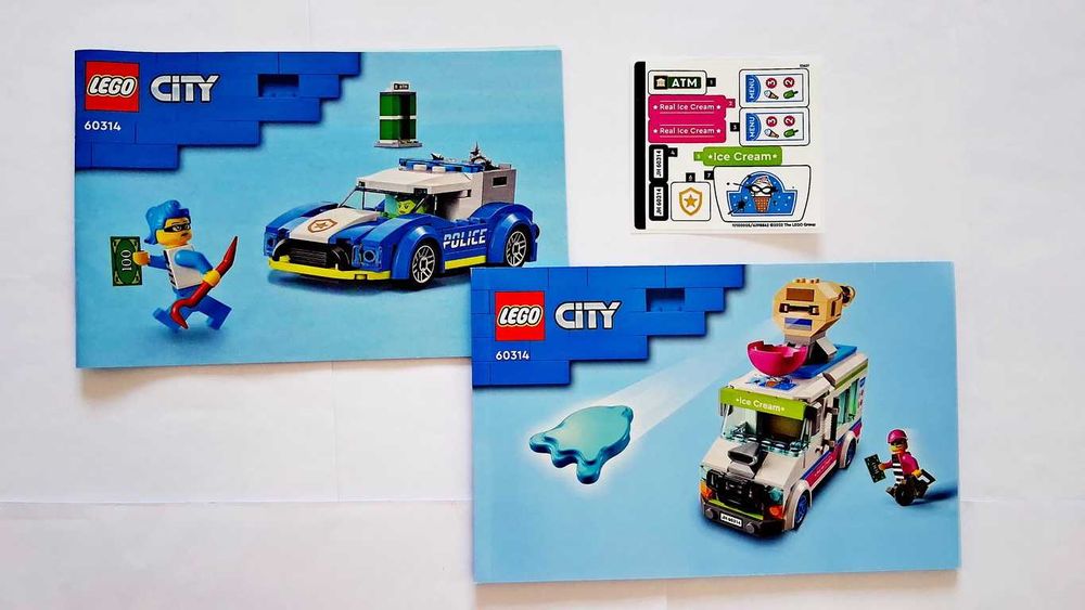 Lego City 60314 Ice Cream Truck Police Chase em peças novas montado