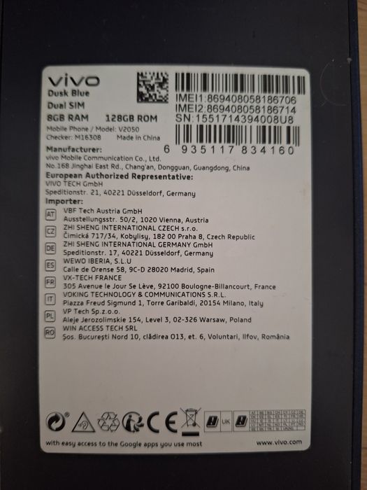 Vivo v21 cały zestaw