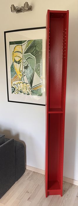 Wąski regał Ikea Gnedby (na Cd/DVD) - CZERWONY