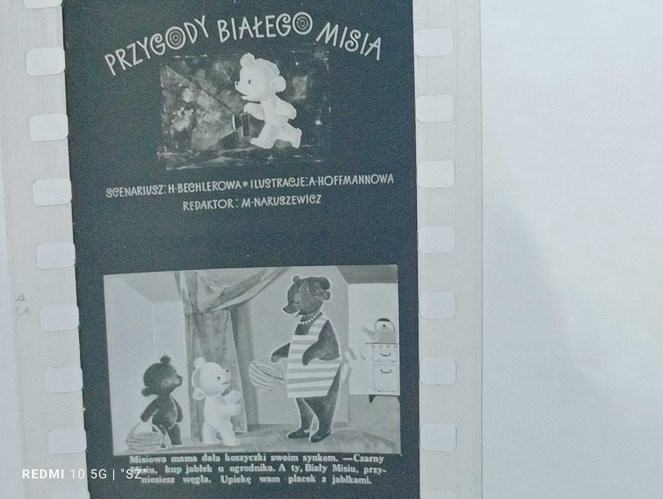 Bajki dla dzieci - slajdy z PRL - 11 sztuk - czarno białe.