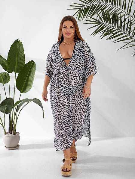 Жіноче парео вільного крою на зав'язці