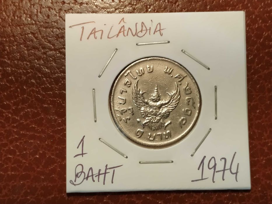 A62 moeda de 1 baht de 1974 - Tailândia