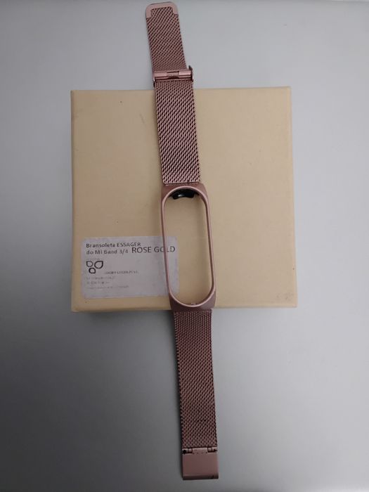 Opaska metalowa do zegarka Mi Band4 Rose gold