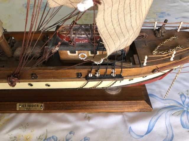Maravilhosa Caravela CLIPPER sec. XIX, peça decorativa feita à mão