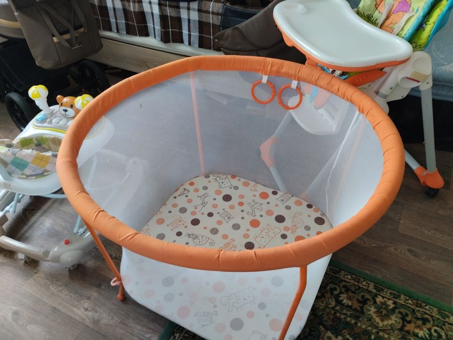 Візочок 2в1 Adamex Rimini/ Стільчик для годування Chicco Polly та інше