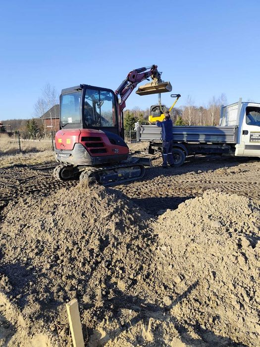 Minikoparka Usługi minikoparką z operatorem, Transport, roboty ziemne