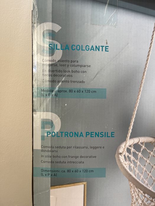 baloiço/cadeira de teto NOVA