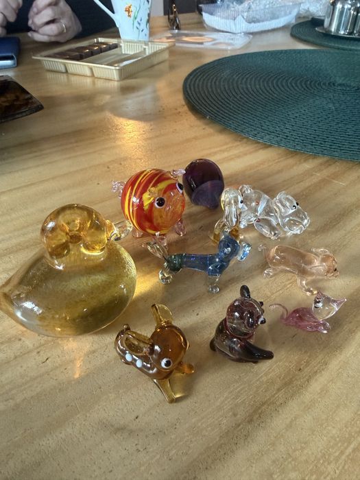 Murano miniaturowe szklane figurki