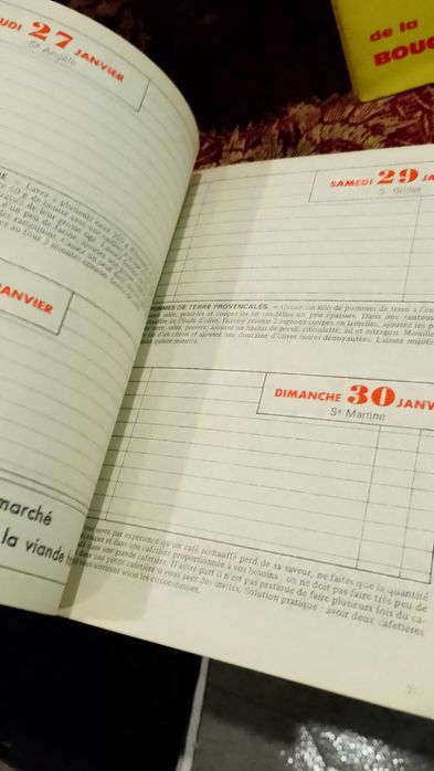 Agenda 1963/72 De la Boucherie Française 2 Unidades
