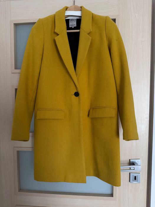 Płaszcz Zara Musztardowy