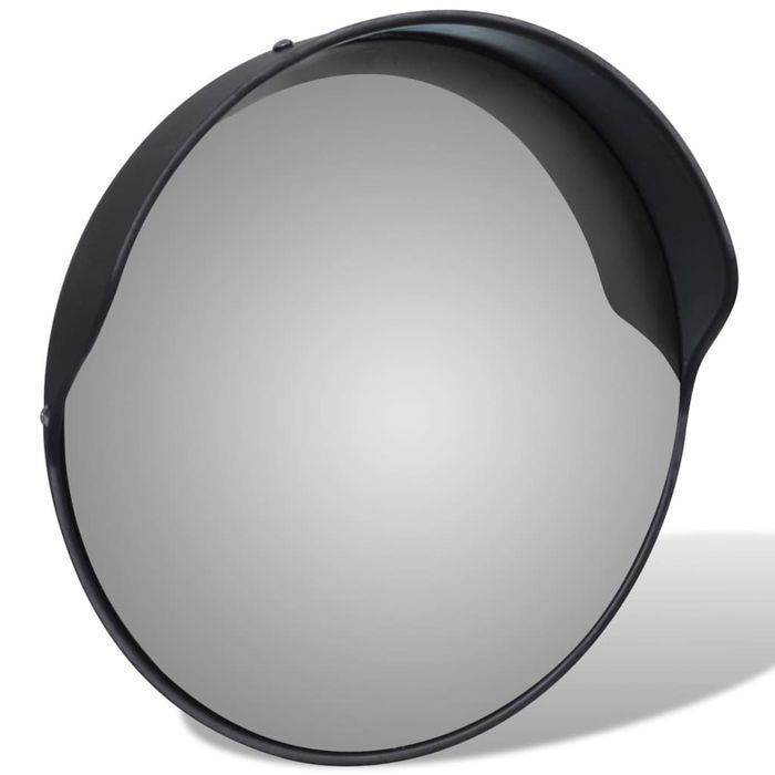 Vidaxl Wypukłe Lustro Drogowe, 30 Cm, Czarne
