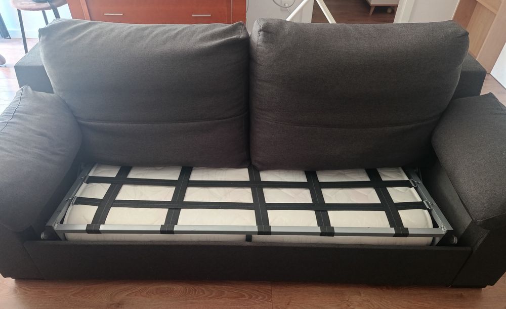 Sofá cama castanho