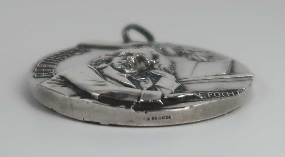 Medalha de Bronze com banho de prata - Beethoven