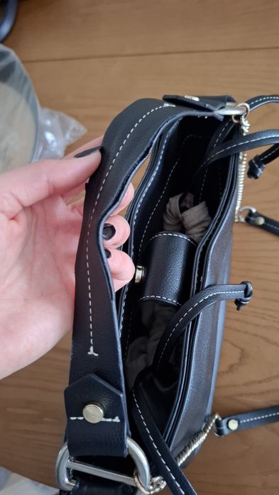 Mala Zara Preta com corrente