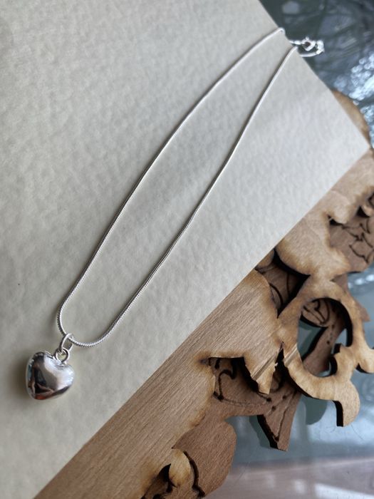 Srebrny łańcuszek z wisiorkiem serce