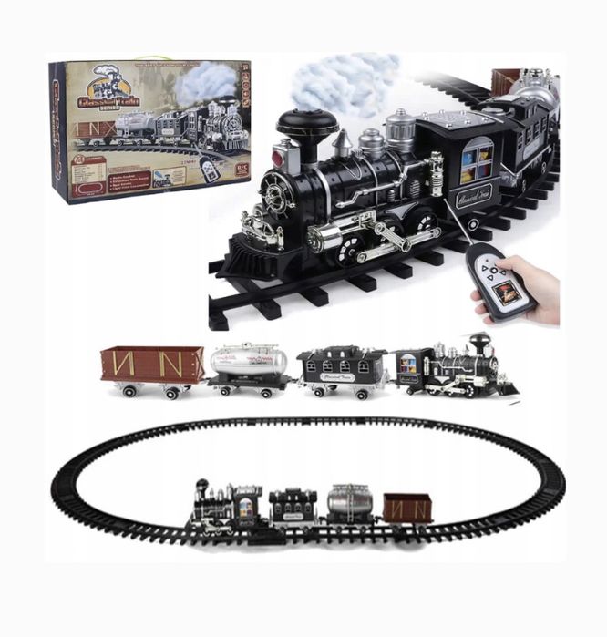 Kolejka elektryczna dymi z komina pociąg PREZENT DLA DZIECI