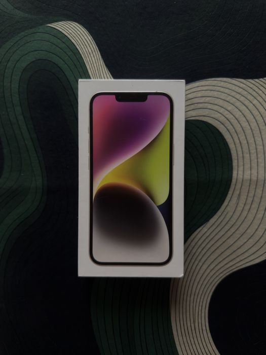 iPhone 14 128GB Starlight / коробка + кабель / фізична сім/ АКБ 75%