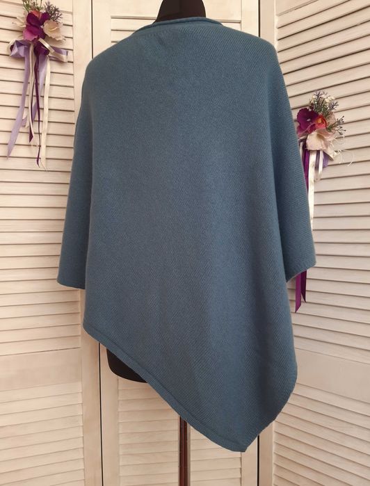 Брендовое стильное пончо накидка смесевой кашемир шерсть jigsaw италия