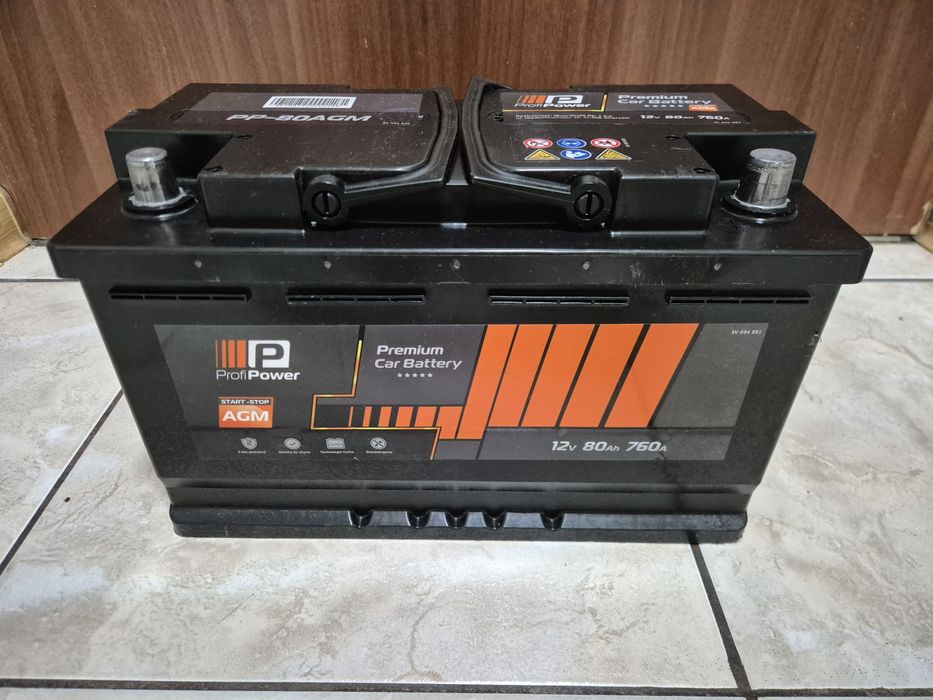 Akumulator Premium Car Battery AGM 80Ah 760A Jak Nowy