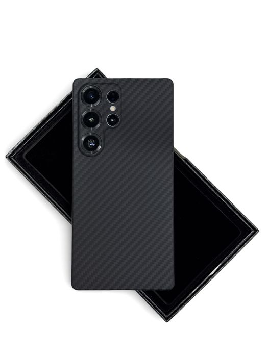 Карбоновый чехол для Samsung Galaxy S25 Ultra + MagSafe магнит