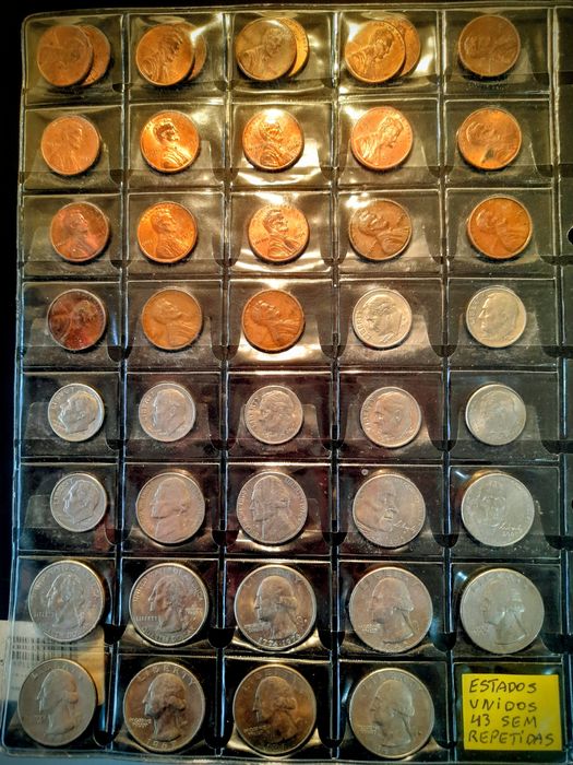 Lote moedas U.S.A. (sem repetidas)