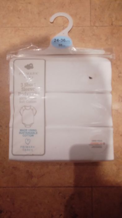 3 pak Body krótki rękaw 98