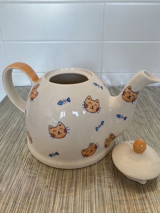 Blue de chá pintado à mâo