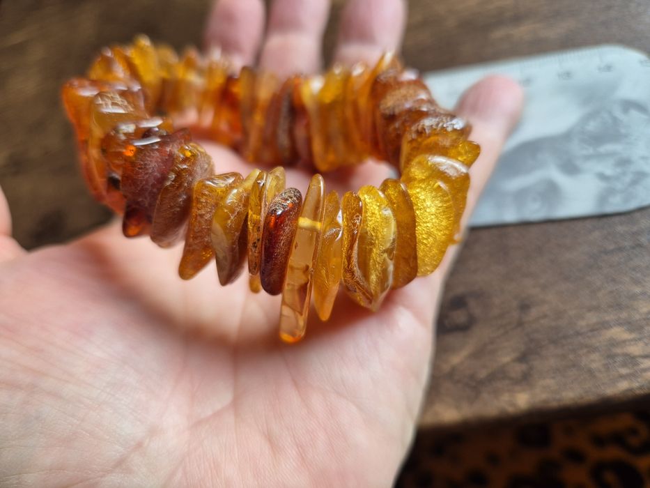 bransoleta bursztyn naturalny
