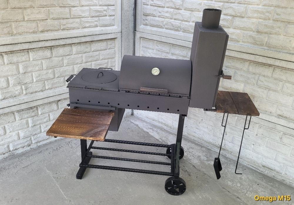 • 3/4/5 мм • Компактний Міцний Мангал Барбекю смокер з Пічкою