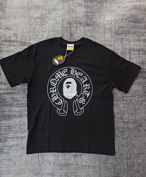 Футболка Bape x Chrome Hearts/ хром хардс/ хром хердс /Марсело бурлон / палмангелс/ палм ангелс/тигер /шорти / spreyground/ спрейграунда/ бейп /