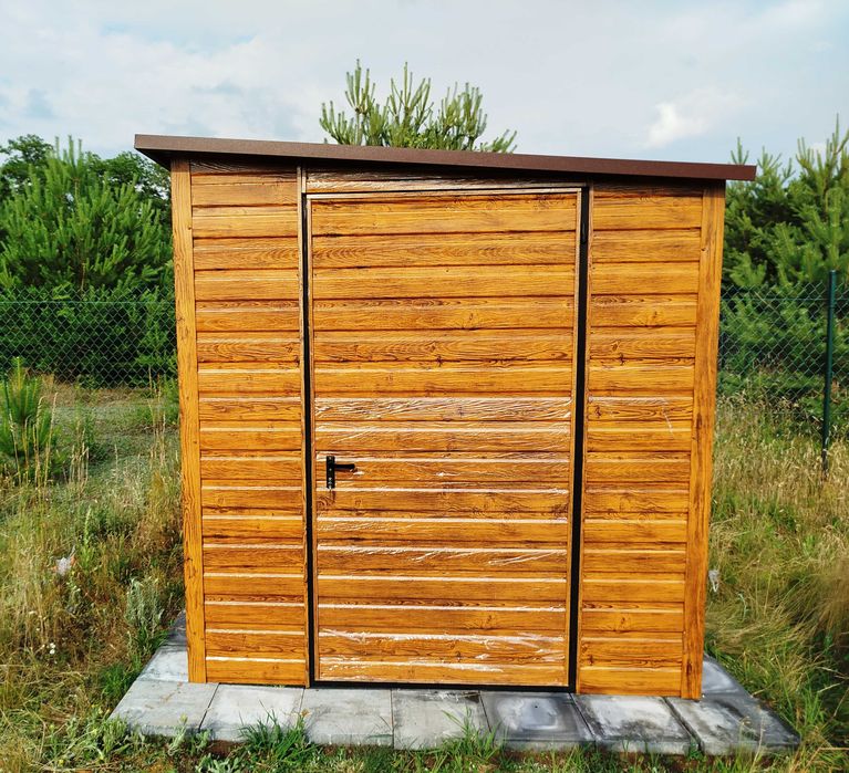 Solidny Domek Ogrodowy Drewnopodobny + Grafit
