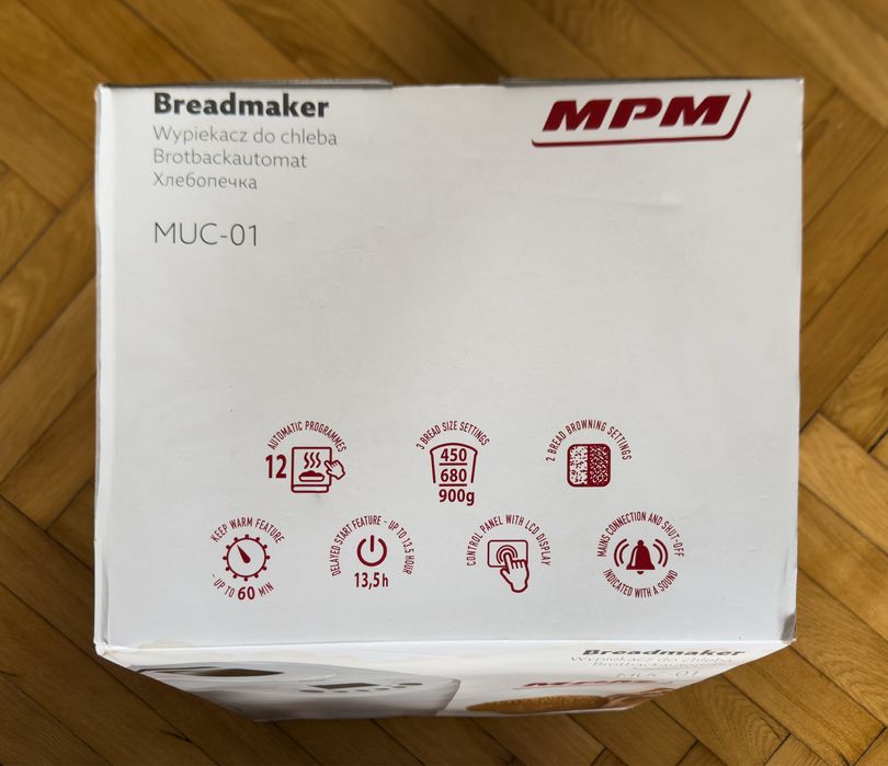 Wypiekacz do chleba MPM MUC-01 nigdy nie uzywany.