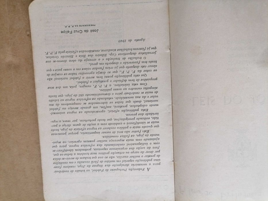 Raridade Federação Portuguesa FUTEBOL 1940/41 As Leis do Jogo