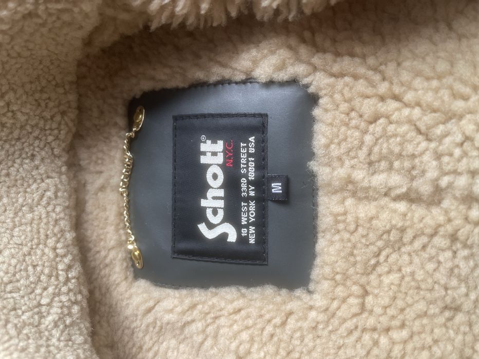 Schott NYC kurtka pilotka B-3 (aviator) shearling – skóra – rozmiar M
