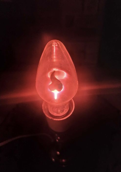 Żarówka świeczka Płomyk Płomień na wietrze 1 Watt 230 V