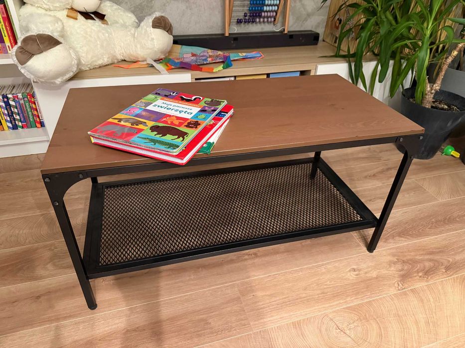 IKEA FJÄLLBO – stolik kawowy, czarny, 90x46 cm, używany
