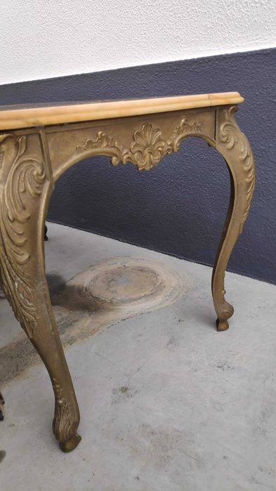 Mesa Latão e Mármore - Vintage