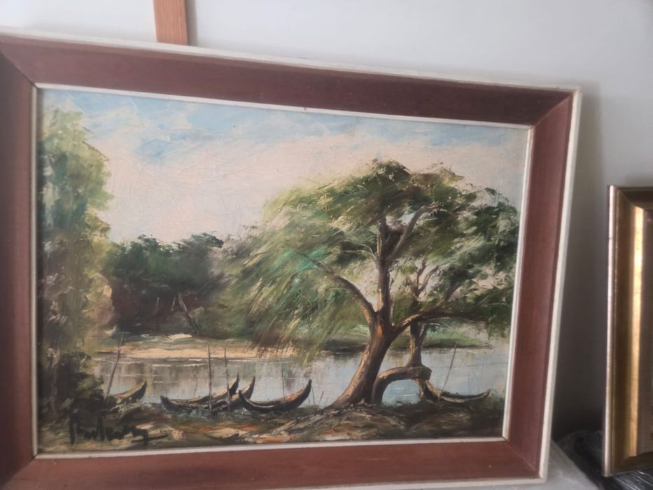 Tela a oleo do pintor Ribatejo Rui Santos
