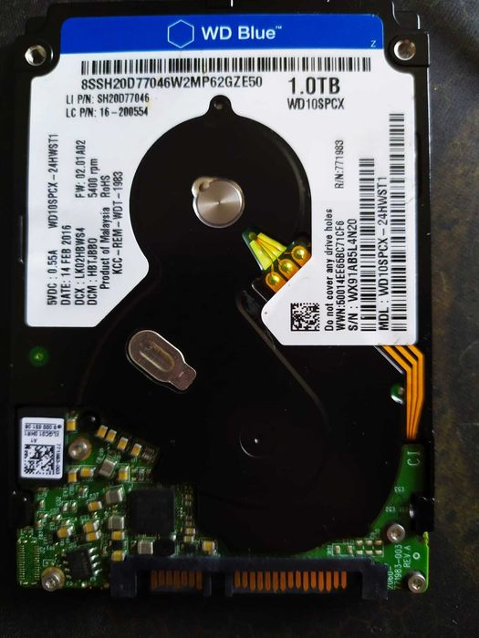 HDD 2,5" 1TB - WD10SCPX-24HWST1